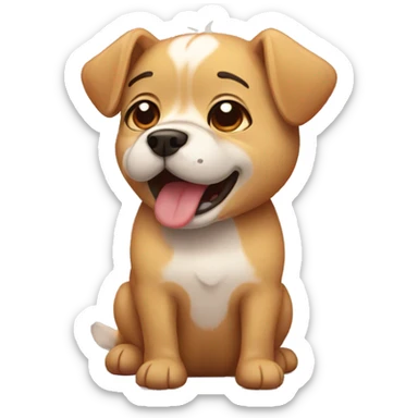 Cute dog crying sticker