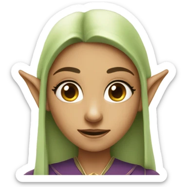 an elf woman login sticker