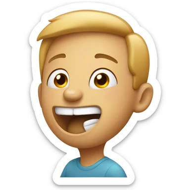 A person hysterically laughing sticker