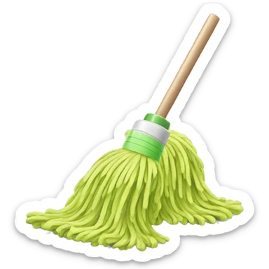 mop and wash spray crossed sticker