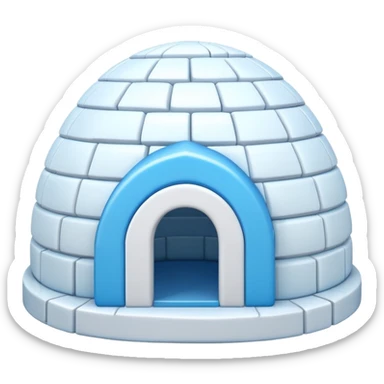 igloo house with different color  sticker