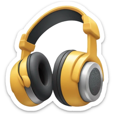 A pair of aesthetic Headphones sticker