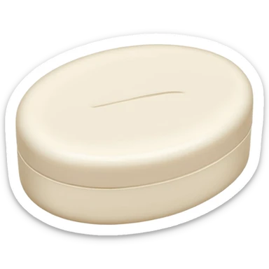 oval white soap sticker