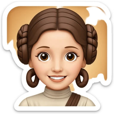 Princess Leia says thanks sticker