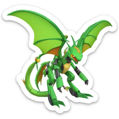 Mechanical Flygon-Scyther-Charizard-Medabot-Mecha full body sticker