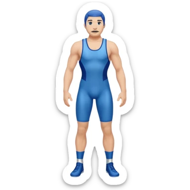 blue wrestling singlet sticker