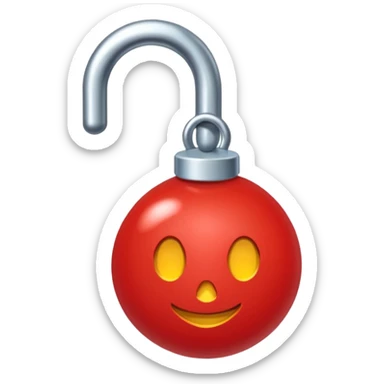 Una sola aguja y un pedazo de hilo dentro de la aguja sticker