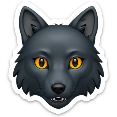 Black Wolf emojis sticker