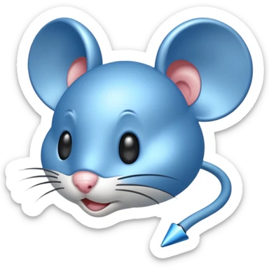 Blue mouse cursor sticker