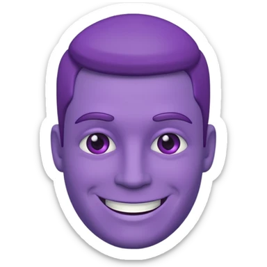 purple man portrait  sticker