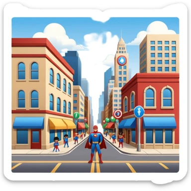 Superhero Street sticker