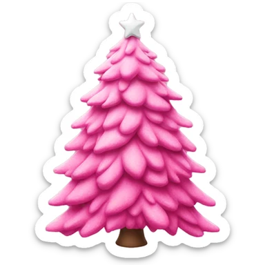 Pink christmas tree sticker