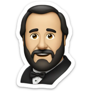 Pavarotti looking sticker