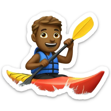 kayaking down a waterfall sticker