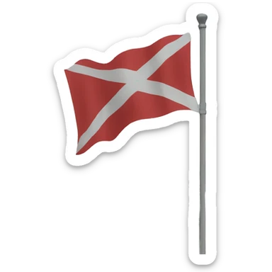 flag top of mountaing  sticker