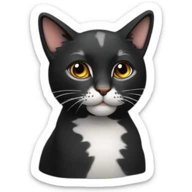 Gato negro llamado mac sticker