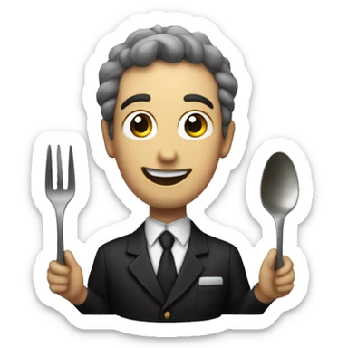 waiter with tentacles sticker