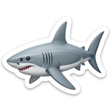 shark with nike shoes on each of his legs and one on his legs sticker