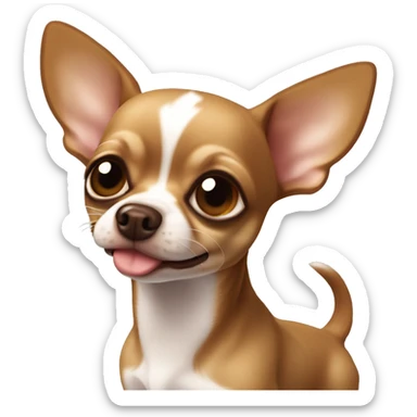 Brown apple head Chihuahua ￼ sticker