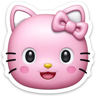 Hello kitty kawaii soft core happy sticker