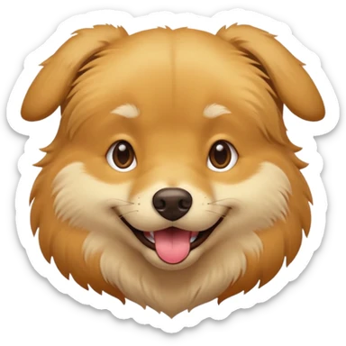 portrait of a dog, smiling with closed mouth, no tongue showing sticker