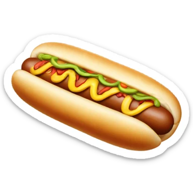 Wrinkly hotdog sticker