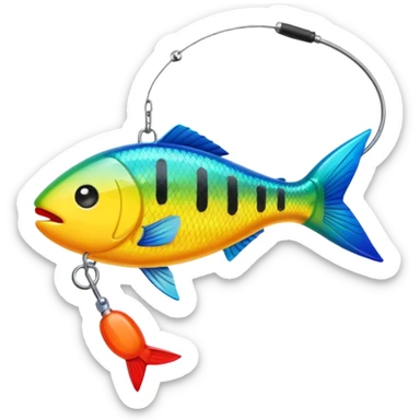 fake bait fishing sticker