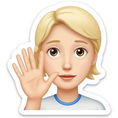 teary face waving goodbye sticker