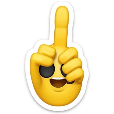cartoon emoji hand with thumb up and middle finger raised at the same time sticker