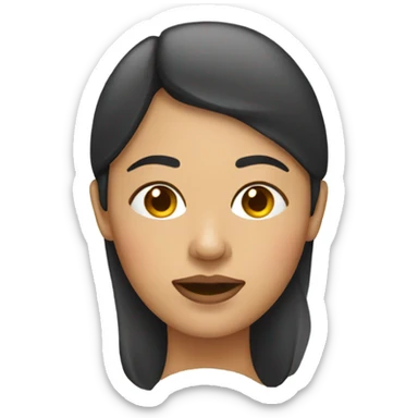 Woman with nose plugs in sticker