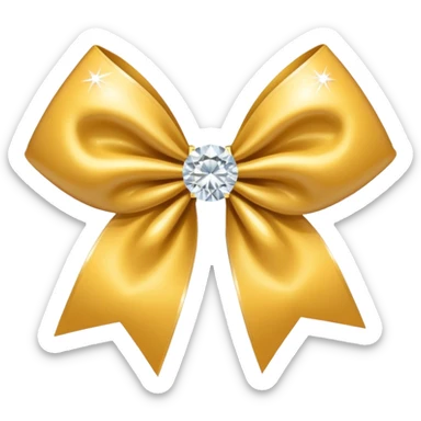 A diamonted cheer bow in gold just diamonte in middle tiny ones sticker