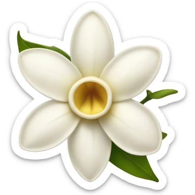 Vanilla flower sticker