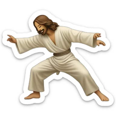jesus breakdancing sticker