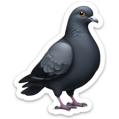 edgey fashionable pigeon wearing all black sticker