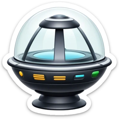 Ufo minimal design and simple lines, not so many small details, and glass cockpit  sticker