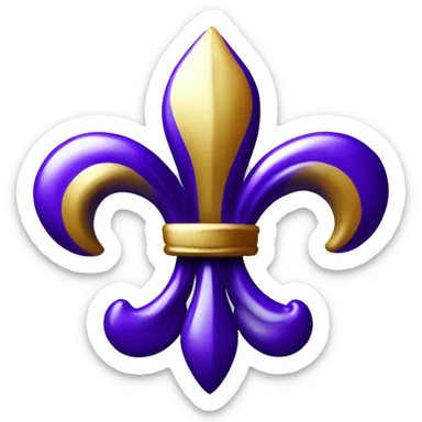Krewe of iris fleur de lis sticker