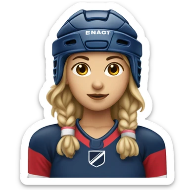 girl hockey player  sticker