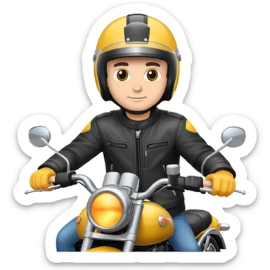Guy riding a motorcycle  sticker