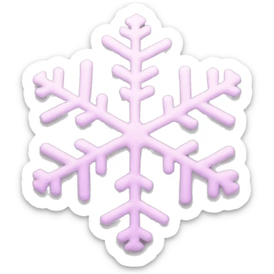 pastel pink snowflake  sticker