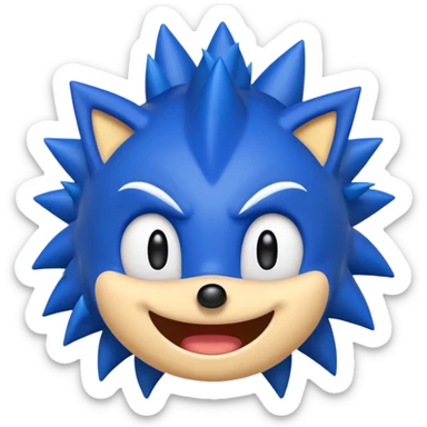 Sonic emoji well made like the original one without any mistakes sticker