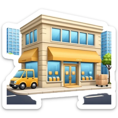 goods delivery point boutique sticker