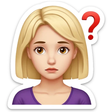 young women dont know from what to start. add question mark sticker