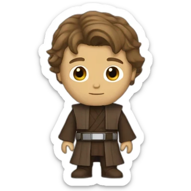 anakin skywalker with clothes clone wars sticker