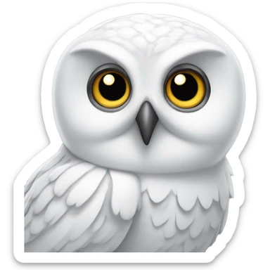 White owl ￼ sticker