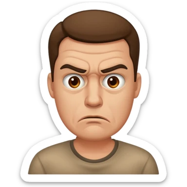 disgusted man, repulsed sticker