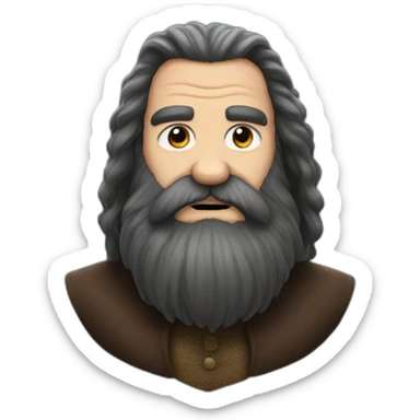 Bold Hagrid with a giant beard sticker