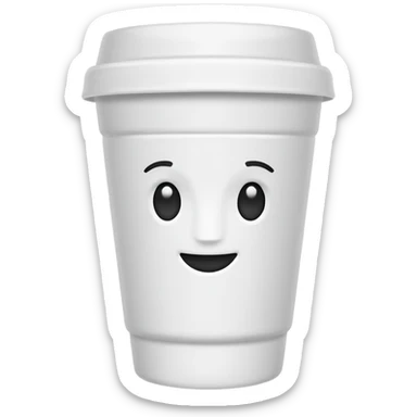 styrofoam cup no lid double cup sticker