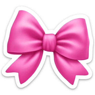 Pink bow sticker