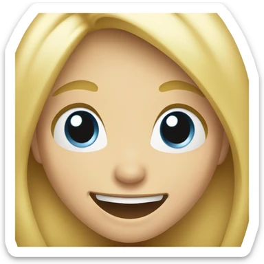 Blonde girl laughing  sticker