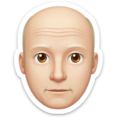 White balding guy sticker